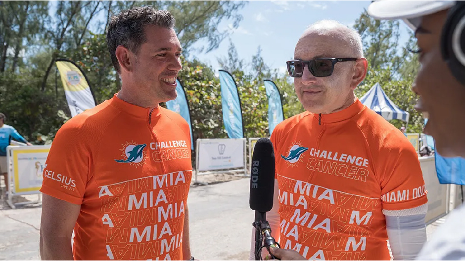 Javier Sanchez, left, and Dr. Stephen Nimer