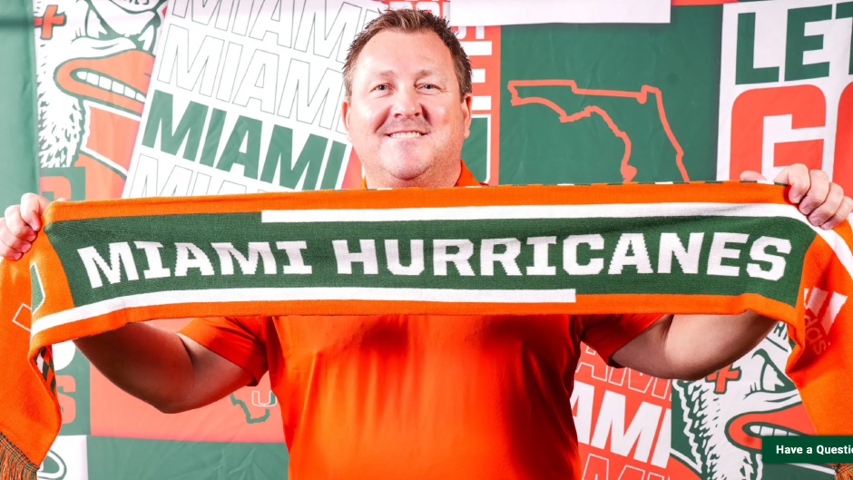 Ken Masuhr was announced as the sixth head coach in program history. Photo courtesy of Miami Athletics